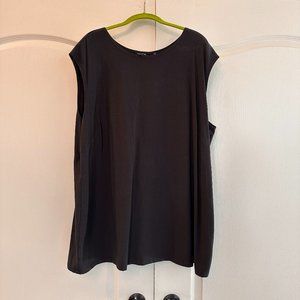 Nic + Zoe Charcoal Grey Tunic 3x